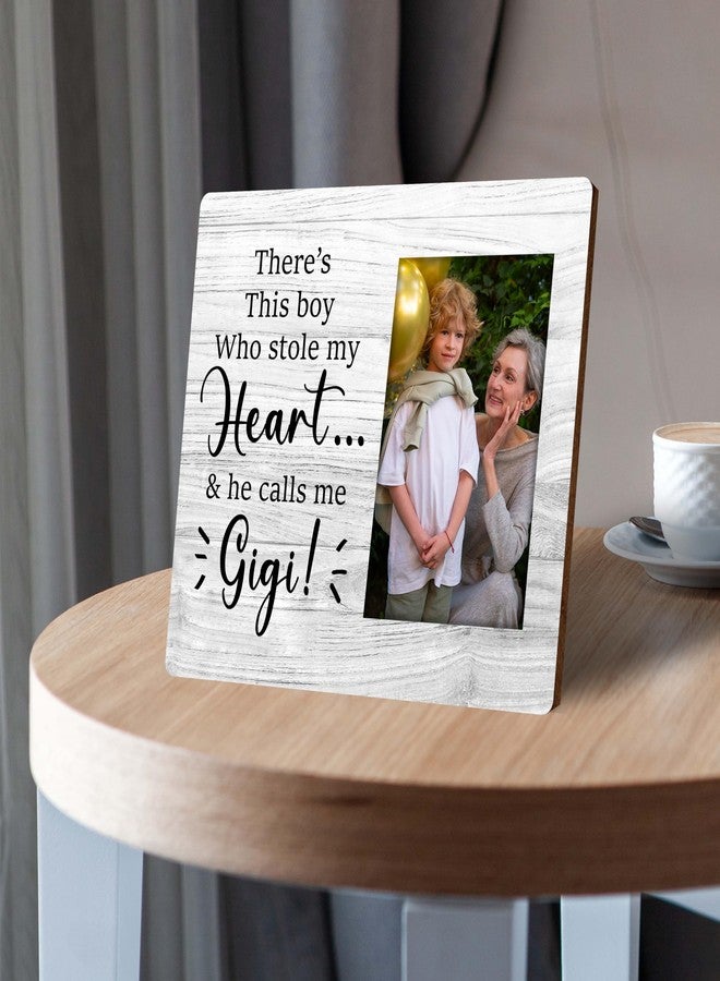 ZYQFN He Calls Me Gigi Picture Frame Fits 4x6 Photo, Gigi Gifts For Grandma, Grandma and Grandson, Mother's Day Birthday Christmas Valentines Day Thanksgiving Day Gifts For Grandma Gigi. (010) - Image 5
